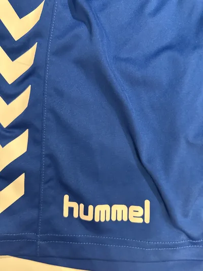 Hummel Kinder Sport Shorts Blau Gr. 140 Logo Print Polyester Hose