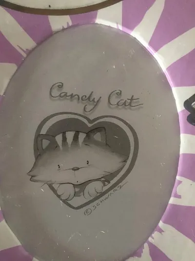 bb Klostermann Bilderrahmen Katze Candy Cat Lila Charmant Tiermotive Kunststoff