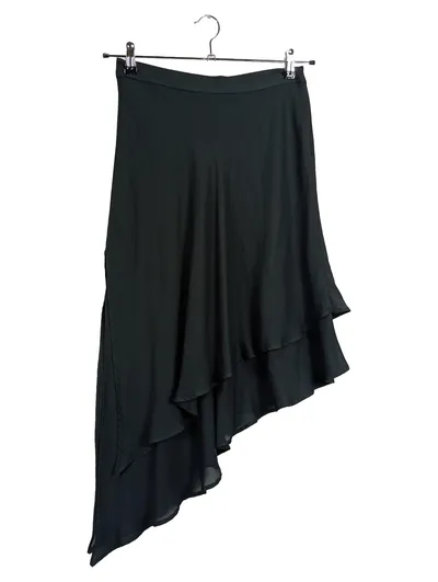ZARA Damen Volantrock Schwarz Gr. 38/M Feminin Asymmetrisch