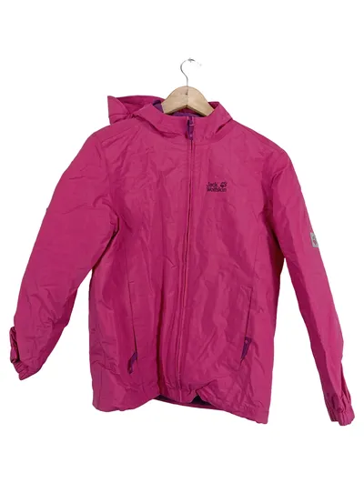 Jack Wolfskin Mädchen Regenjacke Gr. 164 Pink Outdoor Kapuze