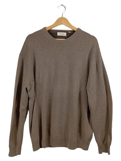 Christian Berg Stockholm Pullover Herren XXL Braun Baumwolle Wolle