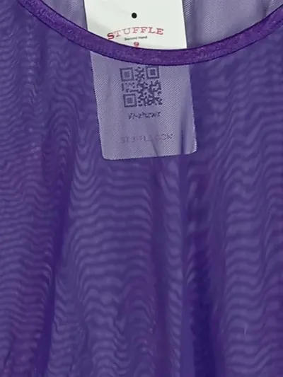Ricarda M. Langarmshirt Damen Lila Gr. 34/XS Elegant Polyamid Rüsche Logo