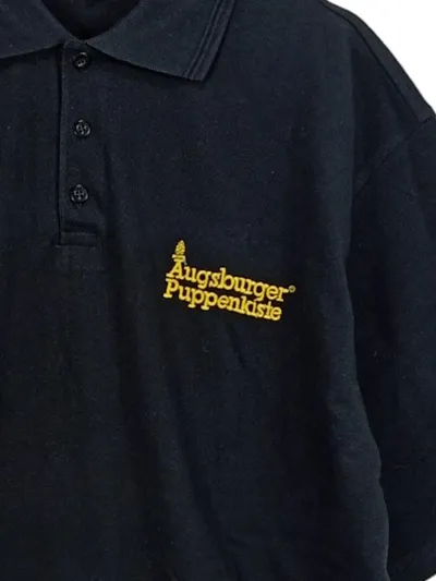 Augsburger Puppenkiste Herren Poloshirt XL Schwarz Casual Baumwolle