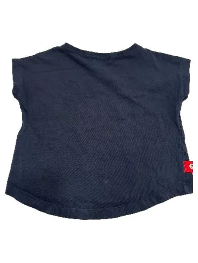Volltreffer Kinder T-Shirt Gr. 98 Blau Bunte Sterne Stickerei Baumwolle