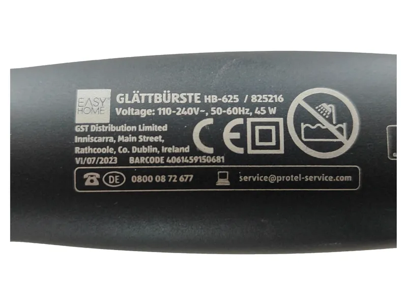 EASY HOME HB-625 Glättbürste Haarglätter Bürste Schwarz 4