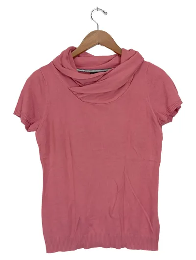 SOCCX Damen Pullover Rosa Gr. 36/S Rollkragen Kurzarm Casual