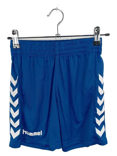 Hummel Kinder Sport Shorts Blau Gr. 140 Polyester Logo Print