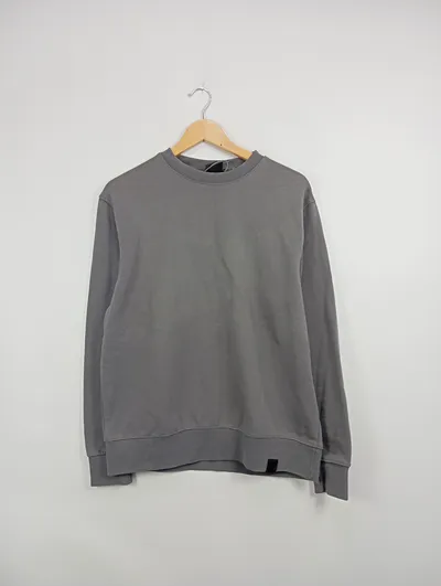 Pull&Bear Herren Sweatshirt Grau Gr. S Casual Basic