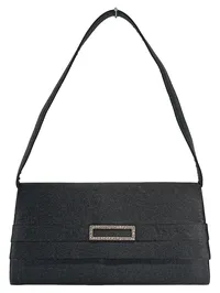 Bijou Brigitte Damen Clutch Schwarz Elegant Strass-Applikation Tasche 1