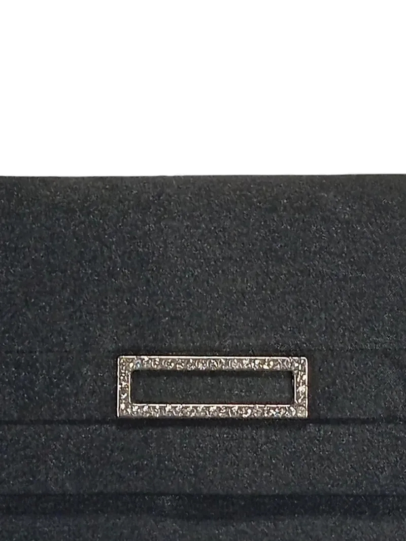 Bijou Brigitte Damen Clutch Schwarz Elegant Strass-Applikation Tasche 2