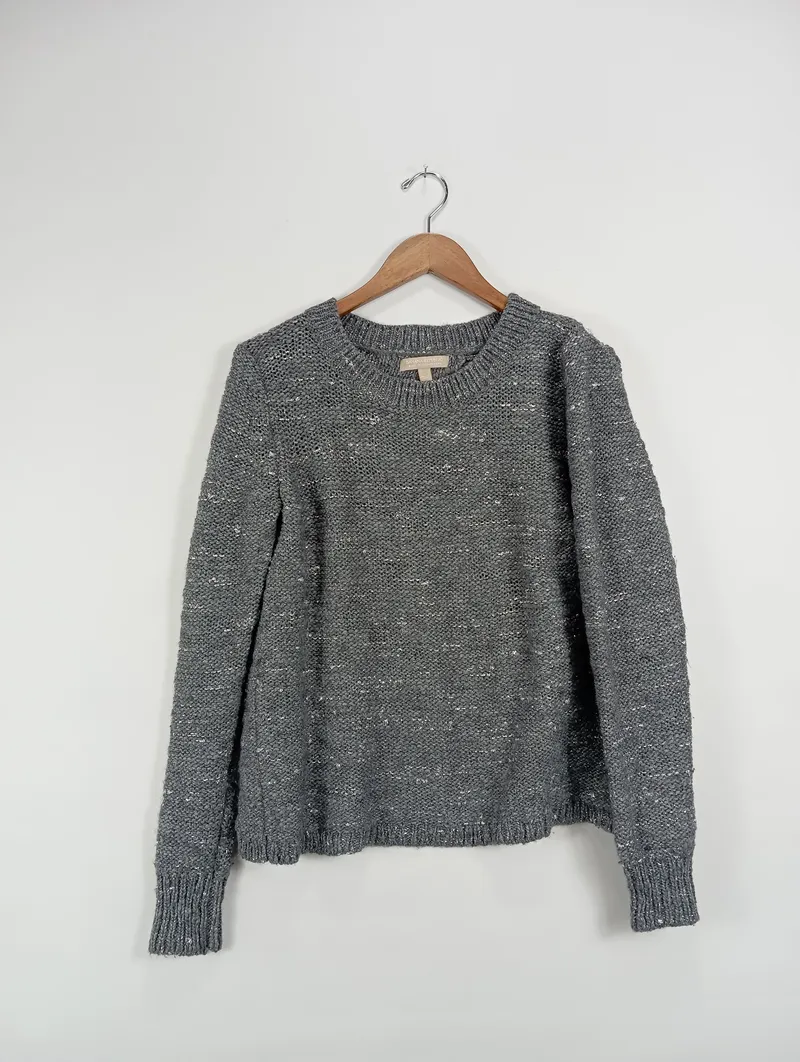 Banana Republic Damen Pullover Gr. 40/L Grau Casual Strick 2