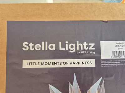 Stella Lightz Weihnachtsstern Papier Grau 60cm Deko Stern Weihnachten