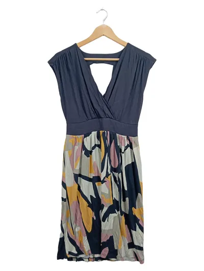 LASCANA Damen Freizeitkleid Gr. 40/L Mehrfarbig Casual Midikleid
