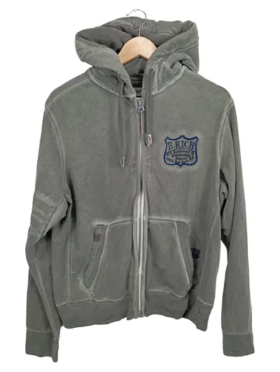 BETTER RICH Herren Sweatjacke Gr. 44/XS Oliv Kapuze Casual Hoodie