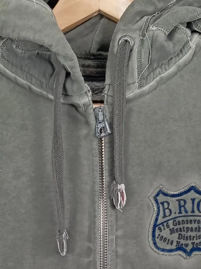 BETTER RICH Herren Sweatjacke Gr. 44/XS Oliv Kapuze Casual Hoodie 2