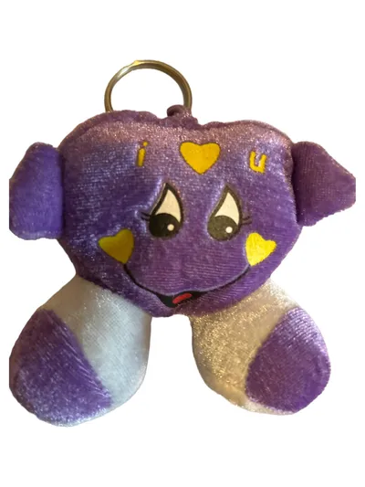Aliki Plüsch Schlüsselanhänger Herz Lila Kinder Charmant Anhänger 10cm