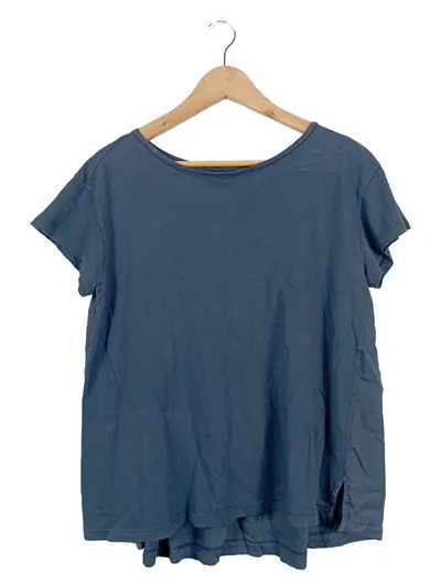 Closed T-Shirt Damen Gr. 38 M Blau Baumwolle Casual Basic Shirt Top Kurzarm