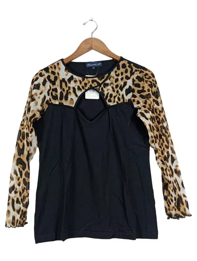 Ricarda M. Damen Langarmshirt Leopard Print Viskose Freizeit Gr. 42 XL