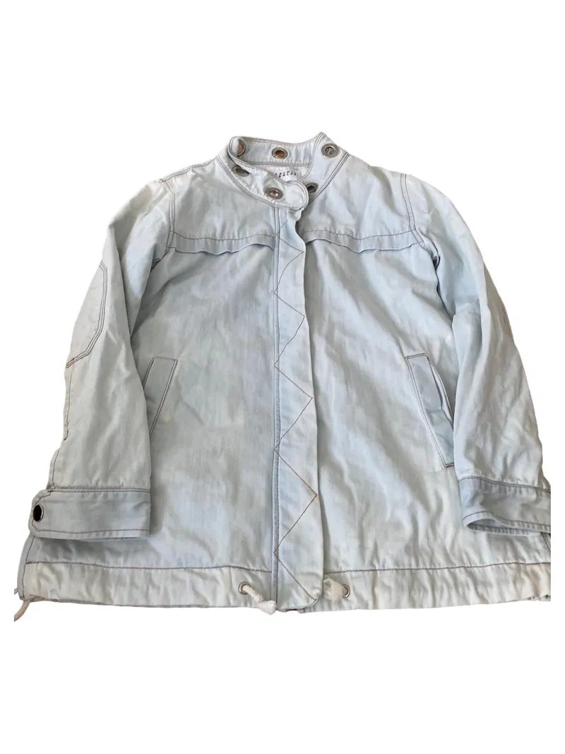 Claudie Pierlot Damen Leichte Jacke Gr. 36/S Blau Casual Baumwolle 1
