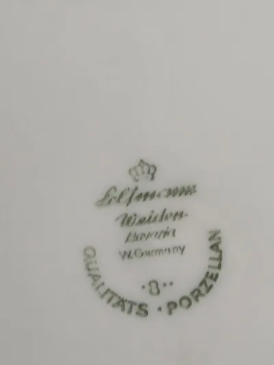 Seltmann Weiden Wandteller Porzellan Blumenmuster Klassisch Weiß 20cm