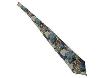 ALPI Herren Krawatte Modern Mehrfarbig Florales Muster