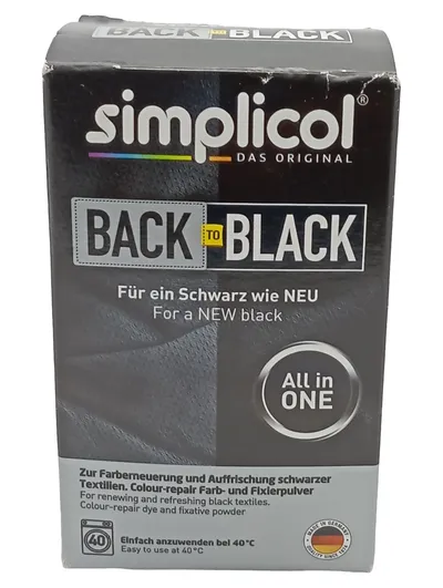 Simplicol Back to Black Textilfarbe Schwarz 400g All-in-One Farberneuerung