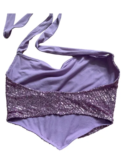 ASOS Design Damen Pailletten Cocktailkleid Gr. 36 Lila Glamourös Party
