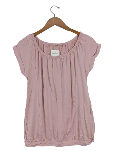 Soyaconcept Damen Top Kurzarm Viskose Pink Gr. XS Casual