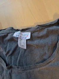 Angel of Style Damen T-Shirt Gr. 52/5XL Grau Casual Blumenmuster 4