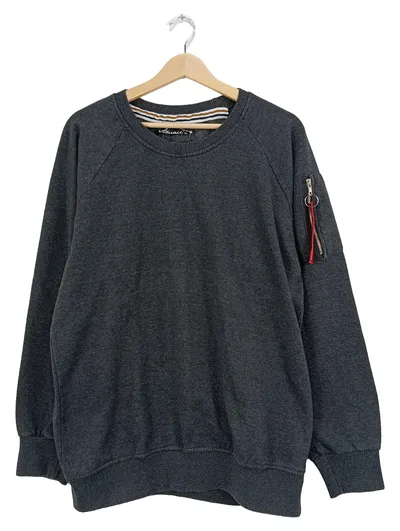 AMACI & SONS Herren Sweatshirt Grau XL Baumwolle Casual Langarm