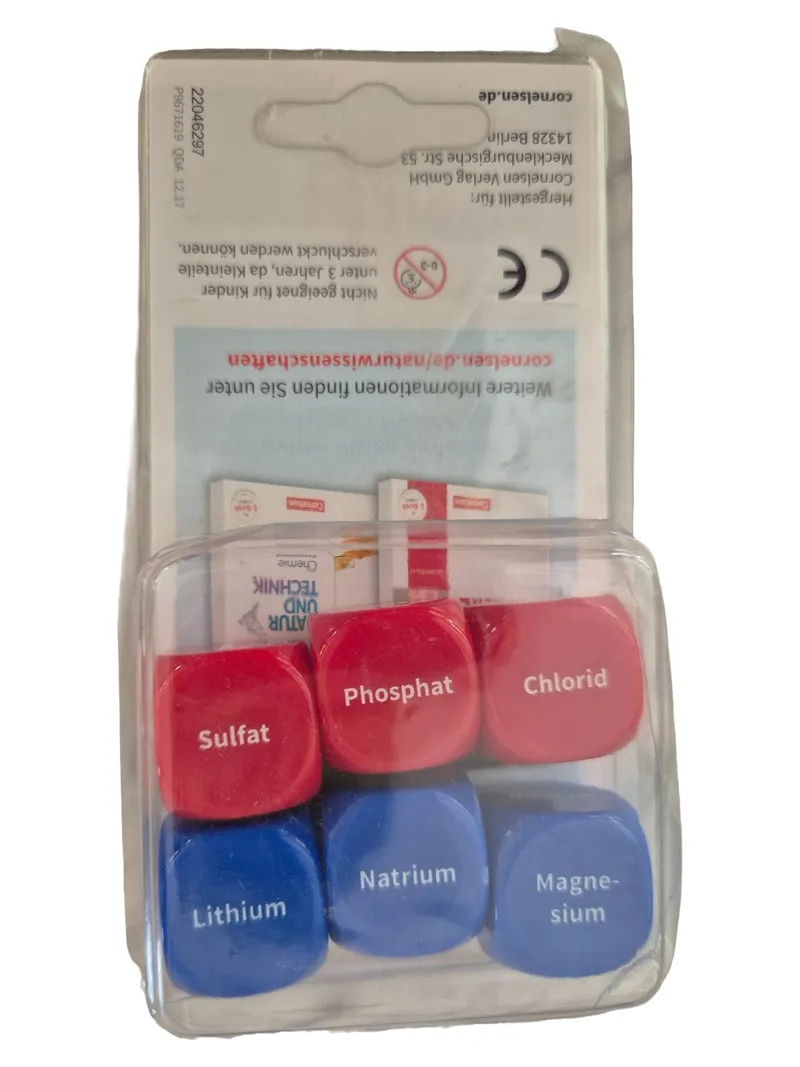 Cornelsen Chemie Würfelset Lernspiel Natur Technik Experimente Kunststoff 2