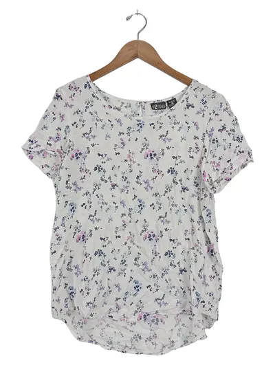 UP 2 FASHION Damen Bluse Gr. 38/M Mehrfarbig Blumenmuster Feminin Freizeit