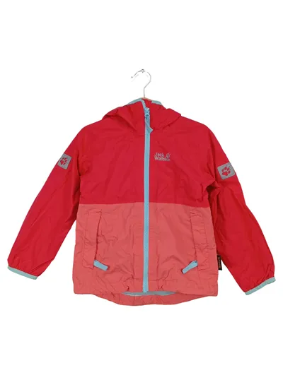 Jack Wolfskin Mädchen Leichte Jacke Gr. 104 Rosa Outdoor Kapuze