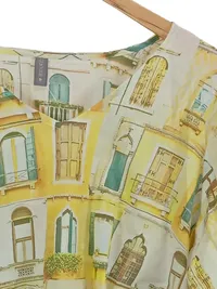 CULTURE Damen T-Shirt 42 Mehrfarbig Romantisch Venedig Motiv Baumwolle 2