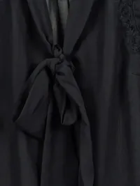 DELUXURIOUS Damen Bluse Schwarz Spitze Schleife Gr. 34/XS Elegant 3