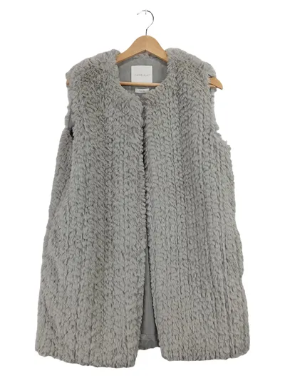 Rich & Royal Damen Fellweste Kunstpelz Weste Gr. 40 Grau Kuschelig