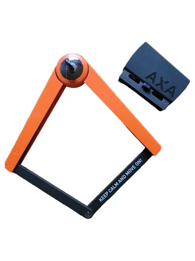 AXA Foldable Fahrradschloss Faltschloss Orange mit Halterung