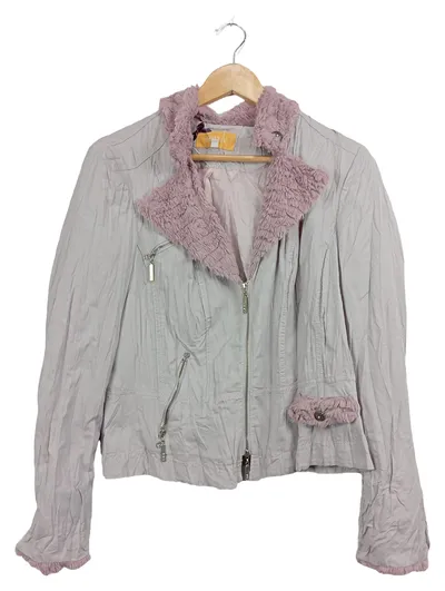 BiBA Damen Steppjacke Gr. 40/L Modisch Mehrfarbig Fellbesatz