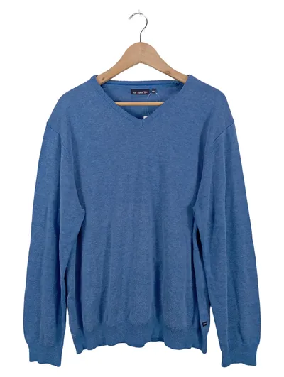 Paul Smith Herren Pullover V-Ausschnitt Blau Casual Gr. 54/XXL