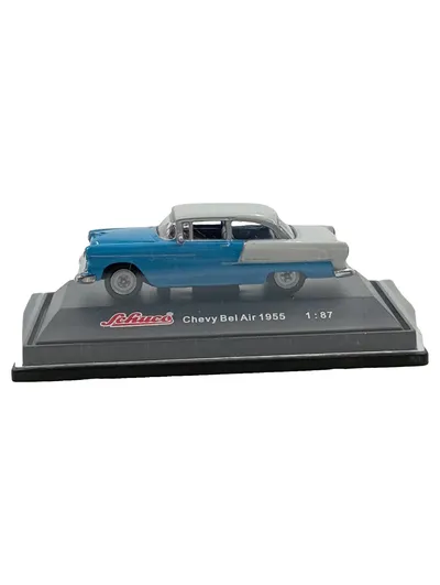 Schuco Chevy Bel Air 1955 Modellauto 1:87 Blau Weiß H0 Sammler