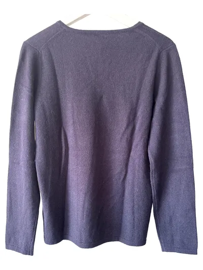 Alba Moda Damen Pullover V-Ausschnitt Langarm Gr. 42/XL Blau Casual