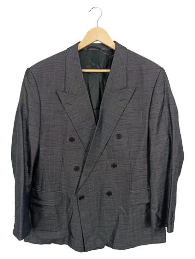 Atelier Torino Sakko Herren Grau Kariert Business Gr. 56 3XL