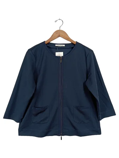 Betty Barclay Damen Leichte Jacke Gr. 42/XL Blau Casual Reißverschluss