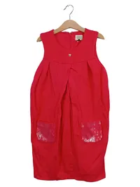 Armani Junior Festliches Kleid Rot Pailletten Applikationen Gr. 140 Elegant 1