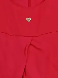 Armani Junior Festliches Kleid Rot Pailletten Applikationen Gr. 140 Elegant 3