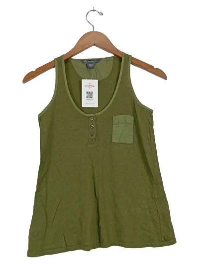 Armani Exchange Damen Tank Top Oliv Gr. XS Baumwolle Knopfleiste