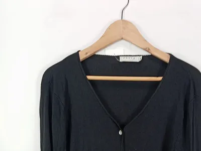 Folia Damen Strickjacke Basic Grau Einheitsgröße Cardigan