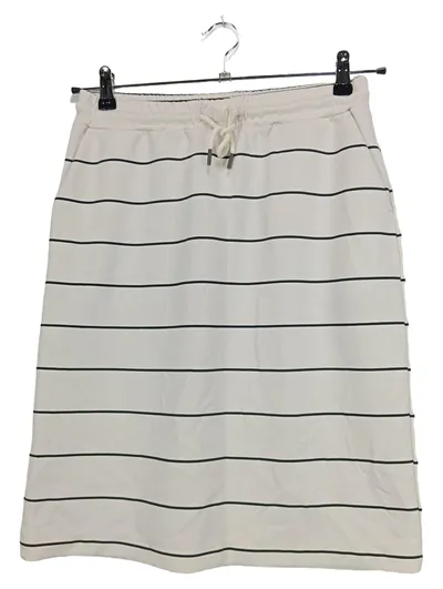 Soyaconcept Damen Sportrock Gr. 38 Weiß Gestreift Freizeit Rock