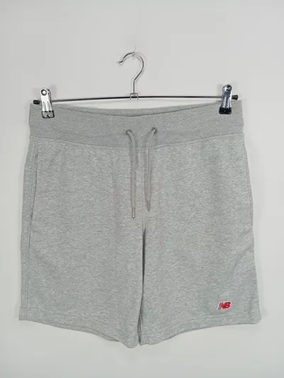 New Balance Herren Sport Shorts Grau Gr. M Baumwolle Freizeit