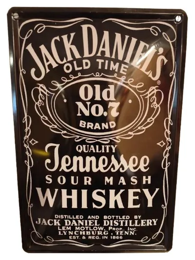 Jack Daniel's Old No. 7 Tennessee Whiskey Blechschild 30x20 cm Vintage